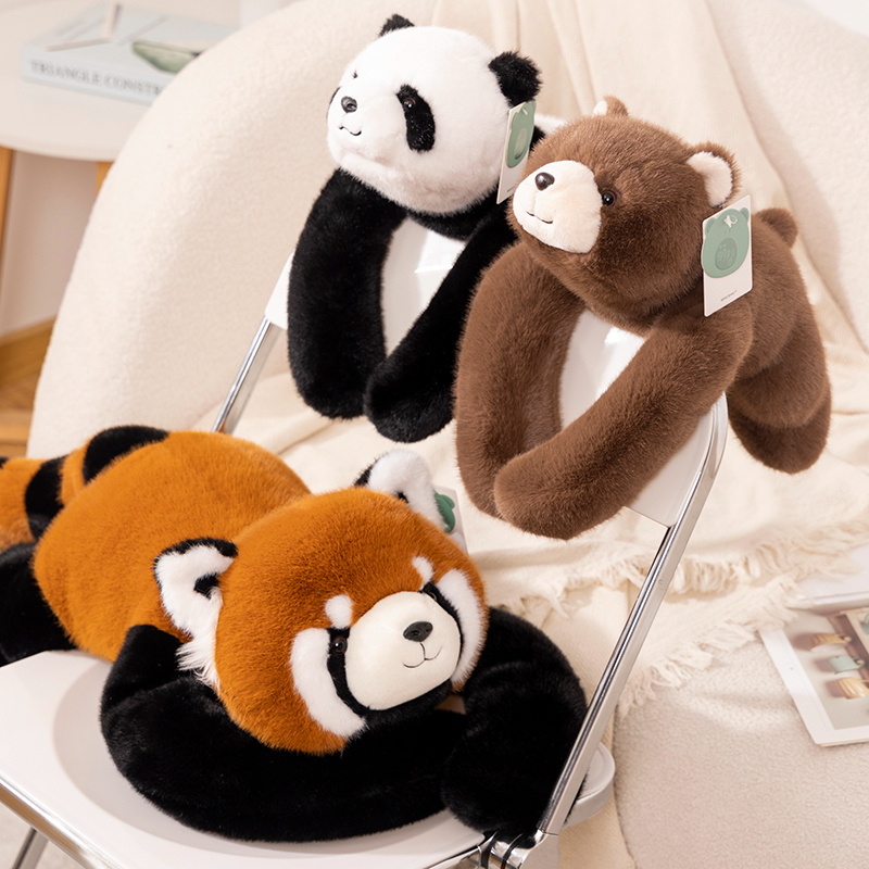 Bolster Pillow Long - ตุ๊กตาสัตว์แขนยาว 30-65 ซม. นุ่มน้ำหนักเบา หมอนอิงโคอาลา แพนด้าแดง