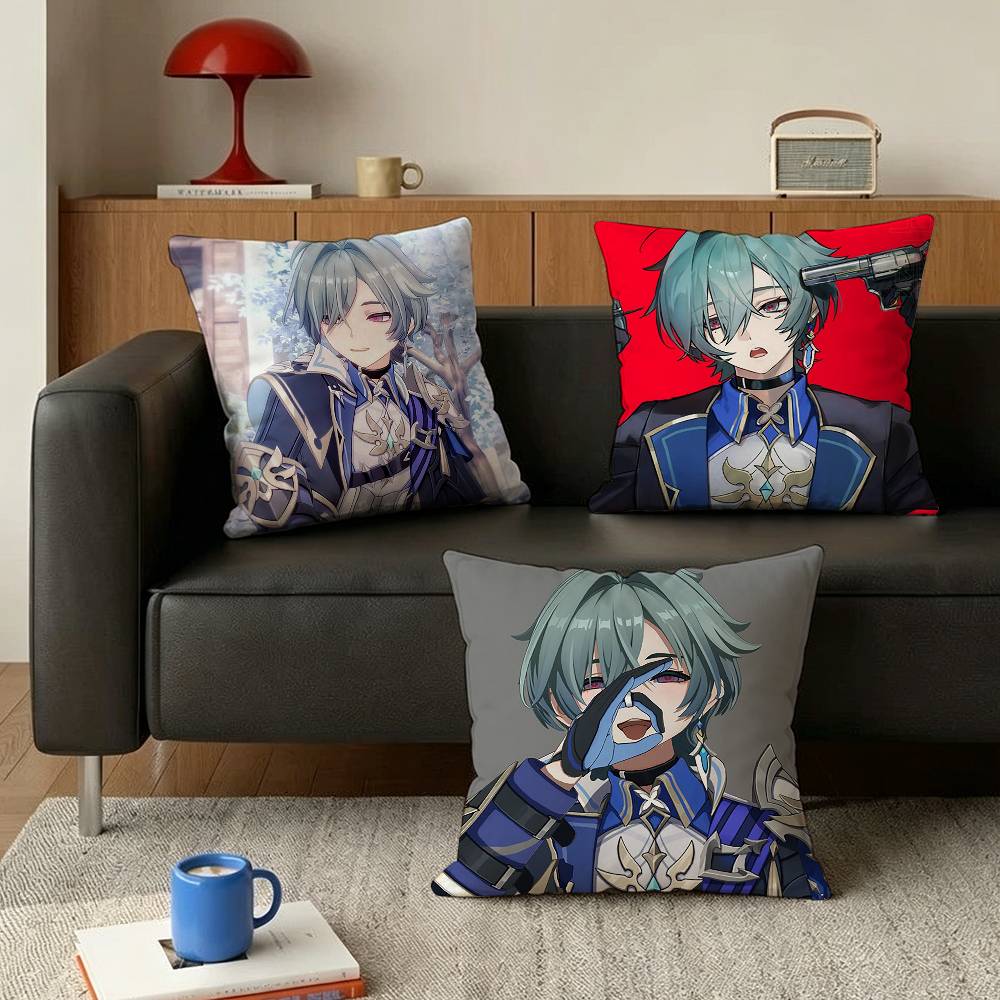 Home Textiles Là Gì - Cryo L-Lohen G-enshin Impact ปลอกหมอนทรงสี่เหลี่ยมขนาดต่างๆ สำหรับตกแต่งห้องนอนในรถยนต์