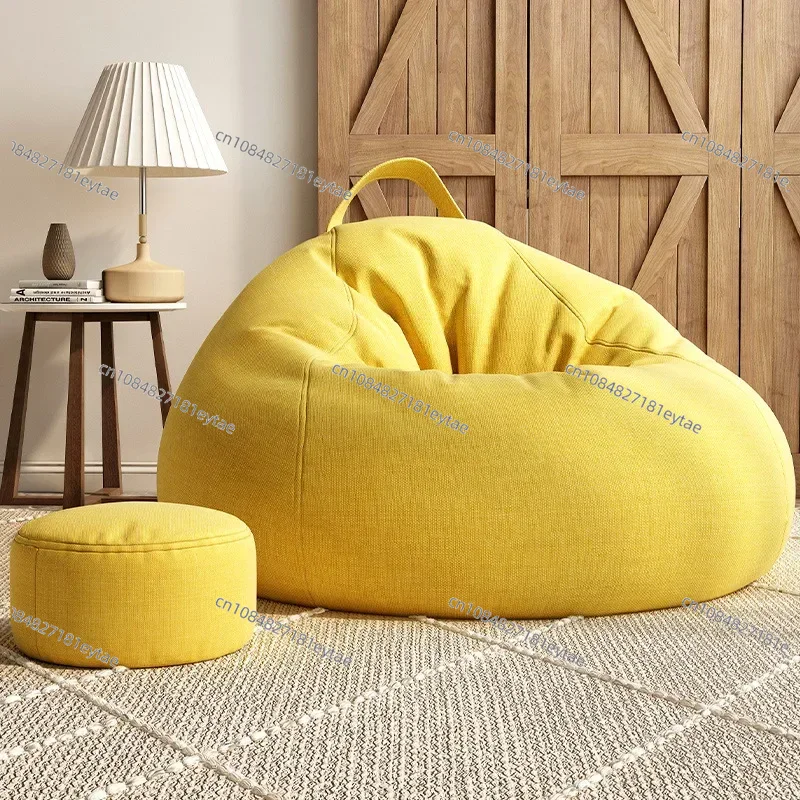 Floor Cushion Pouf - โซฟาบีนแบ็กแบบเดี่ยว สำหรับคนขี้เกียจ สามารถนอนเอนหลังได้ โซฟาพื้น เฟอร์นิเจอร์ เก้าอี้บีนแบ็กพร้อมไส้ใน