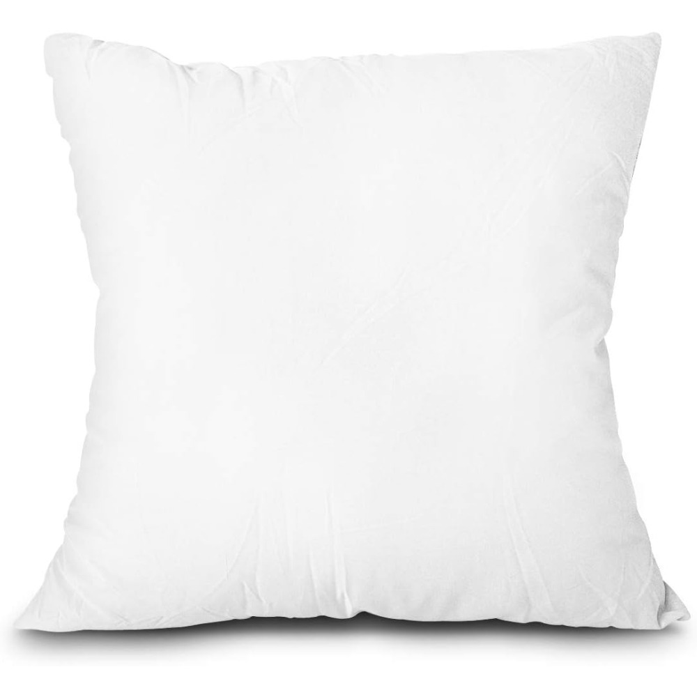 Pillow Insert 18X18 - ไส้หมอนอิงนุ่มน้ำหนักเบา ทำจากโพลีเอสเตอร์ ใช้แทนขนเป็ด ซักเครื่องได้ สีขาว ขนาด