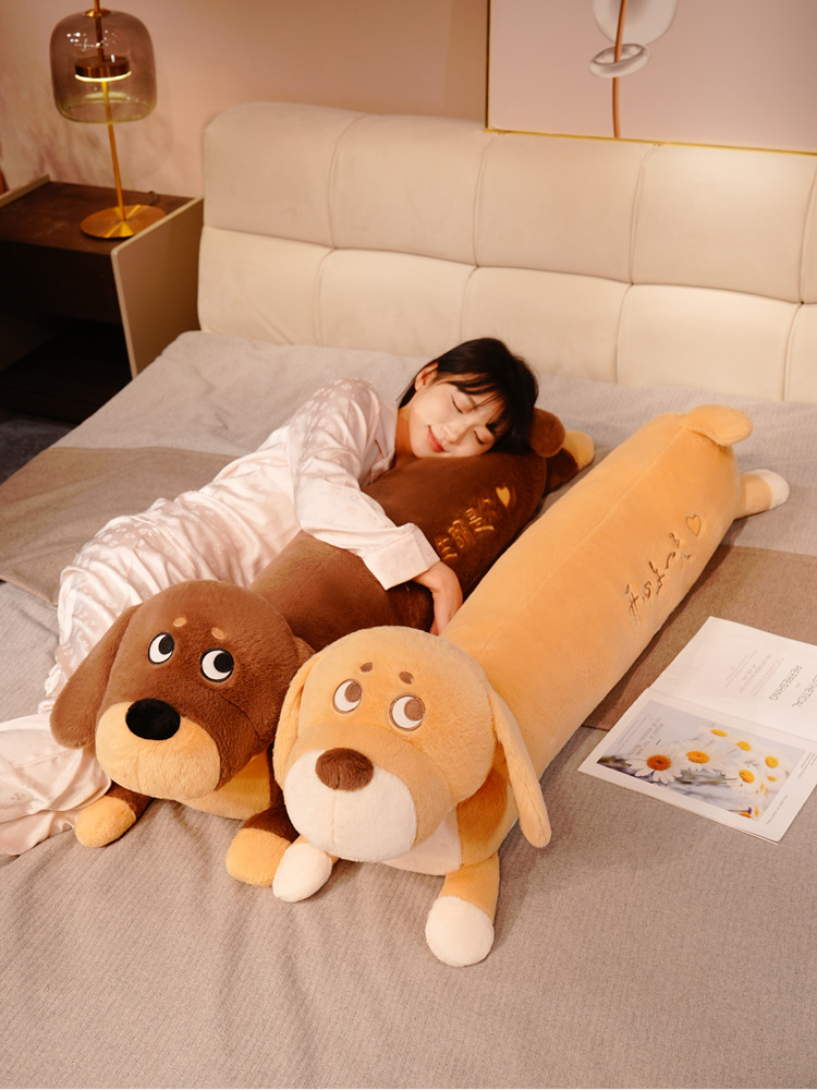 Bolster Pillow Long - ตุ๊กตาสุนัขดัชชุนด์ขนาด 80 ซม. ของเล่นตุ๊กตาสัตว์นุ่มนิ่ม หมอนยาว ตุ๊กตาสัตว์การ์ตูน