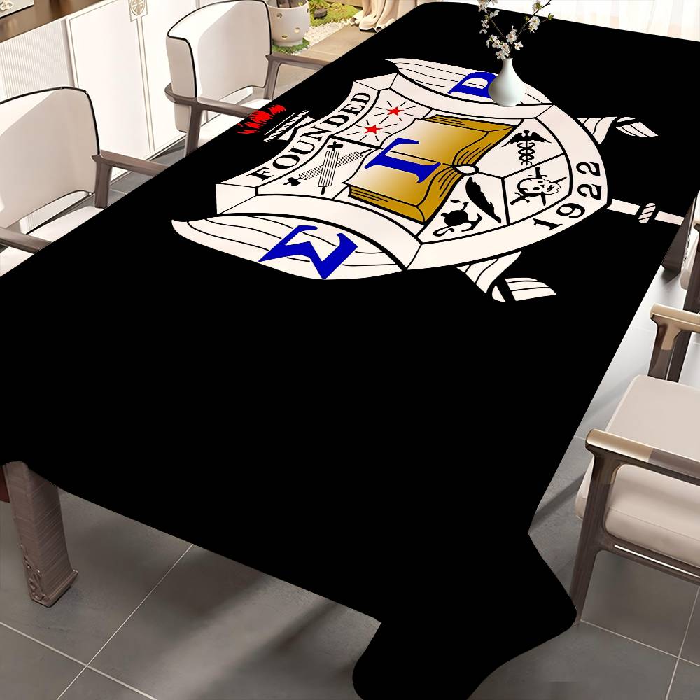 Home Textiles Today Logo - ผ้าปูโต๊ะโลโก้ Sigma Gamma Rho สำหรับงานเลี้ยงอาหารค่ำที่บ้าน งานแต่งงาน