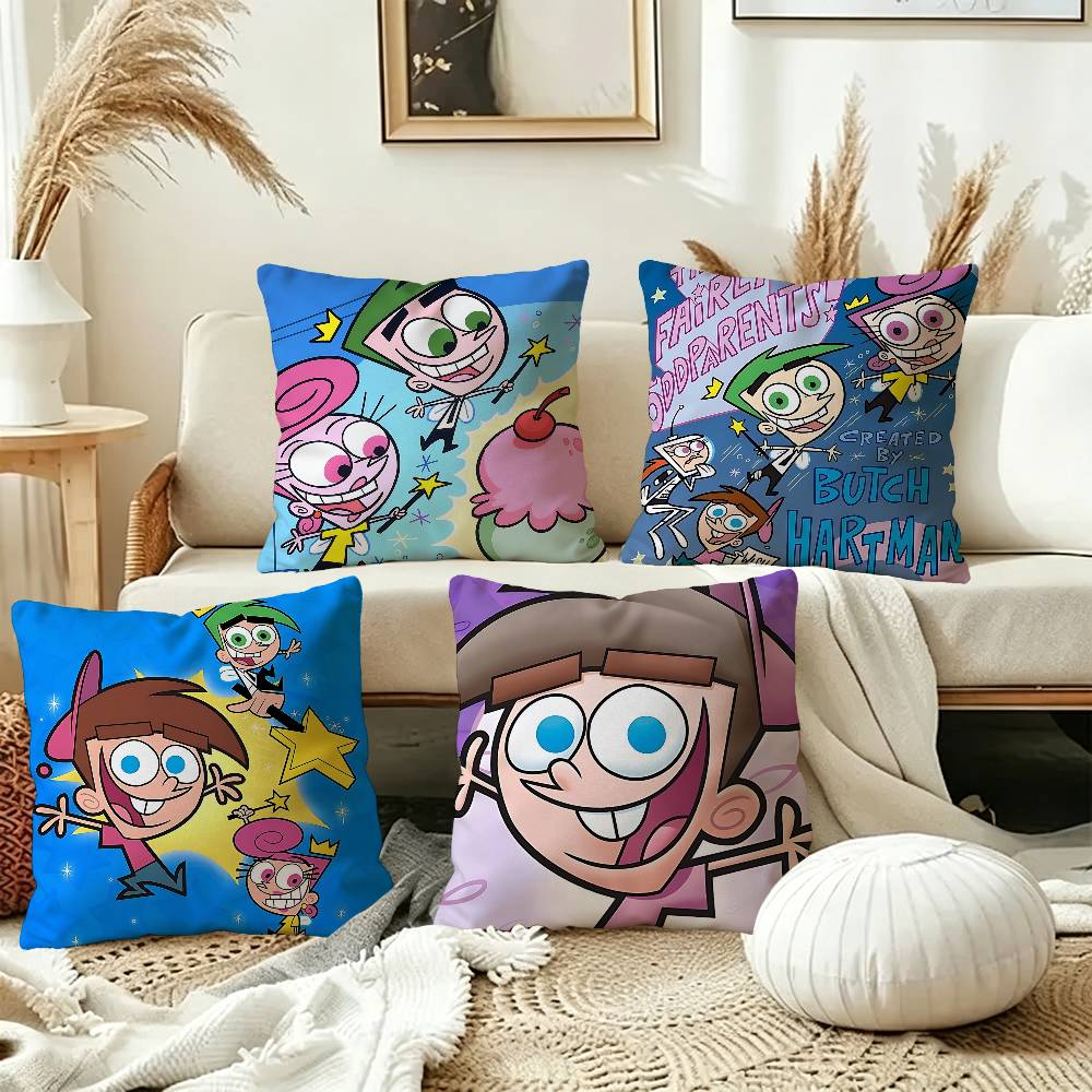 Home Textiles Fair - ปลอกหมอน F-Fairly O-Oddparents ลายการ์ตูน สำหรับตกแต่งโซฟา ตกแต่งบ้าน