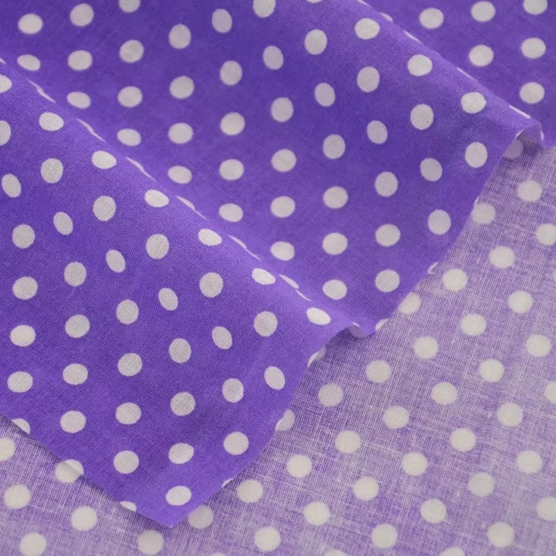 ผ้าคอตตอนพิมพ์ลายจุดสีส้มสีขาว - Home Textiles Discount บทวิจารณ์และราคา