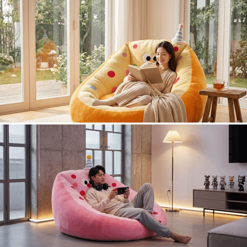 เบาะนั่งพื้นลายการ์ตูนสำหรับใช - Floor Cushion Pouf บทวิจารณ์และราคา