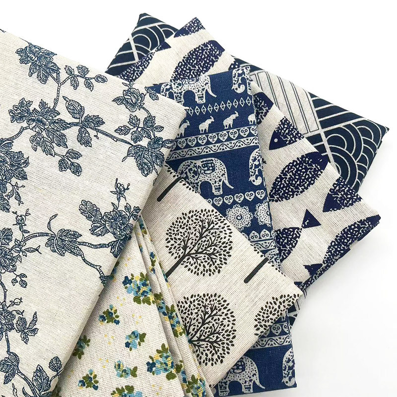ผ้าผสมฝ้ายลินินลายดอกไม้สไตล์เ - Textiles For Home บทวิจารณ์และราคา