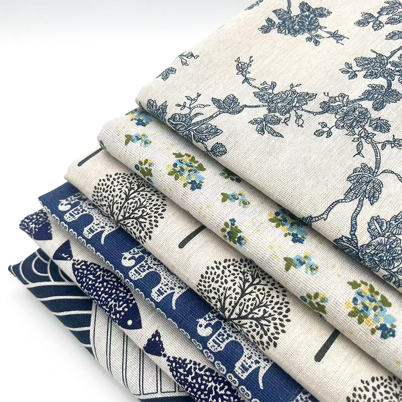 ผ้าผสมฝ้ายลินินลายดอกไม้สไตล์เ - Textiles For Home บทวิจารณ์และราคา