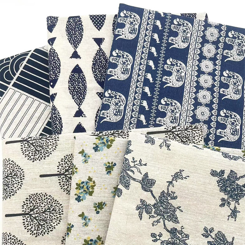 ผ้าผสมฝ้ายลินินลายดอกไม้สไตล์เ - Textiles For Home บทวิจารณ์และราคา