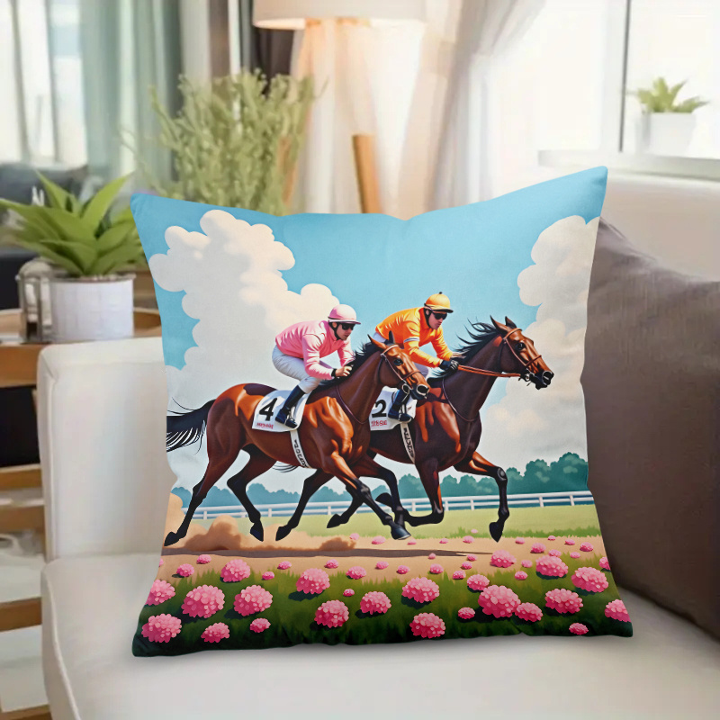 ปลอกหมอนลายม้าแข่ง 1 ชิ้น 18x1 - Pillow Insert 18X18 บทวิจารณ์และราคา
