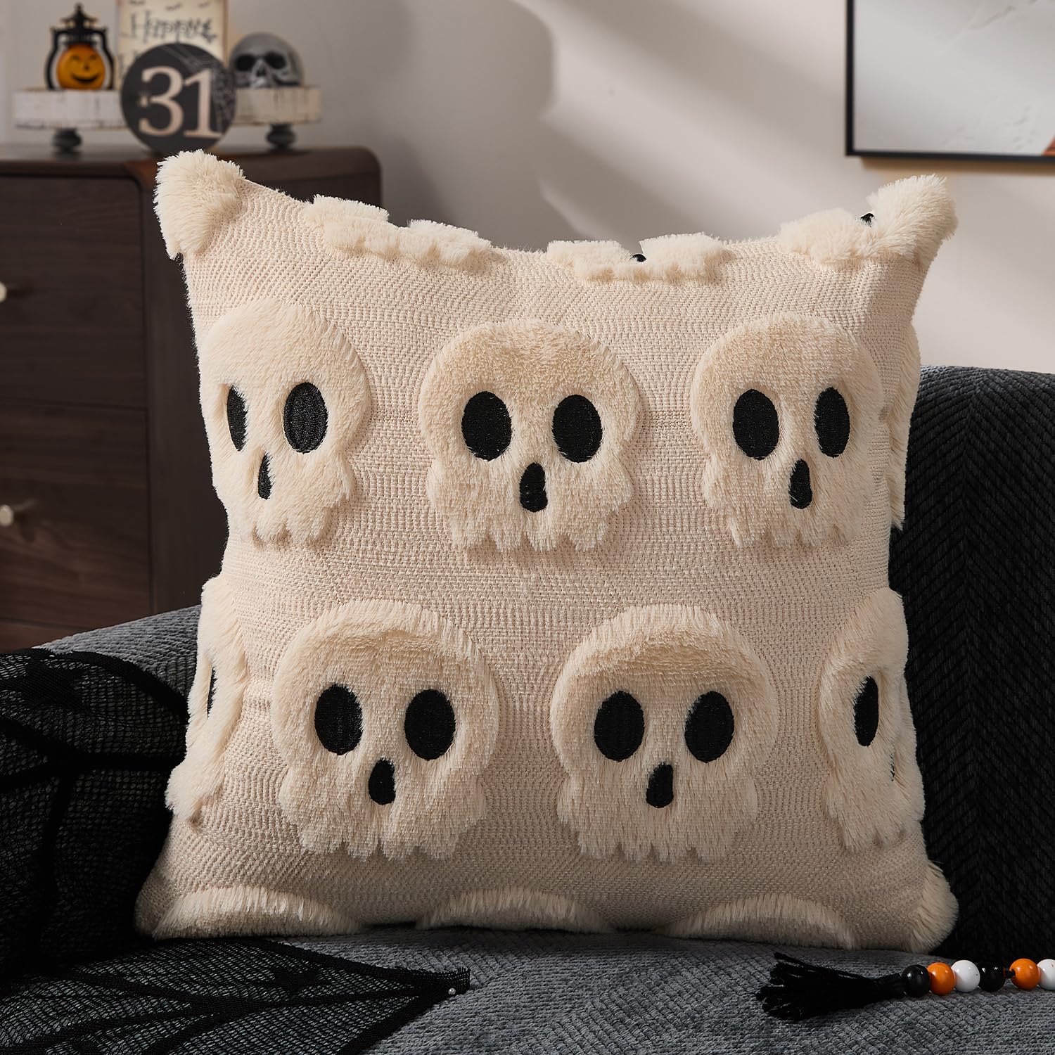 ปลอกหมอนฮาโลวีน 18x18 นิ้ว สีเ - Pillow Insert 18X18 บทวิจารณ์และราคา