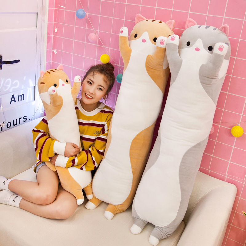 หมอนตุ๊กตาแมวตัวยาวนุ่ม ตุ๊กตา - Bolster Pillow Long บทวิจารณ์และราคา