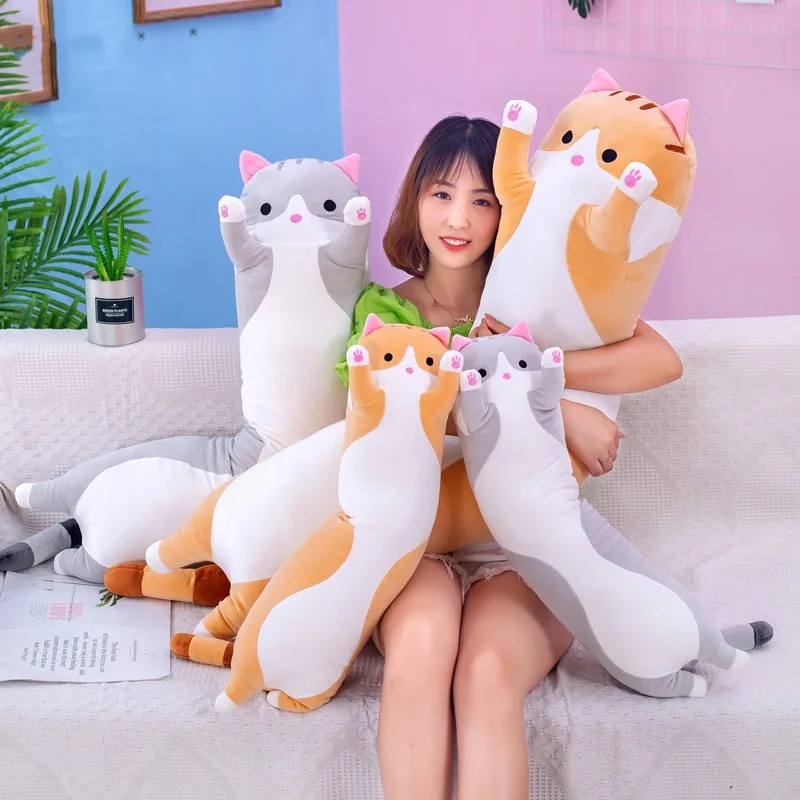หมอนตุ๊กตาแมวตัวยาวนุ่ม ตุ๊กตา - Bolster Pillow Long บทวิจารณ์และราคา